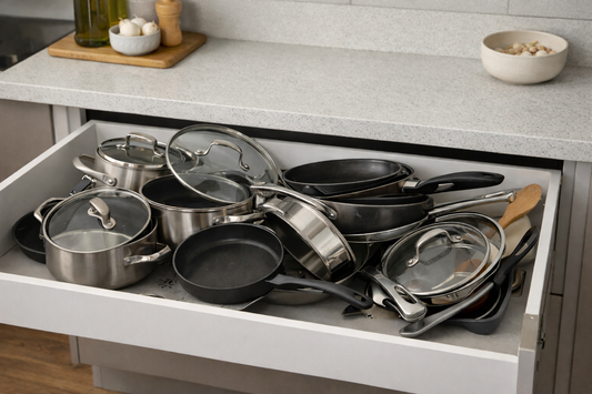 Aprende cómo guardar tus ollas y sartenes sin apilarlas para acceder rápido