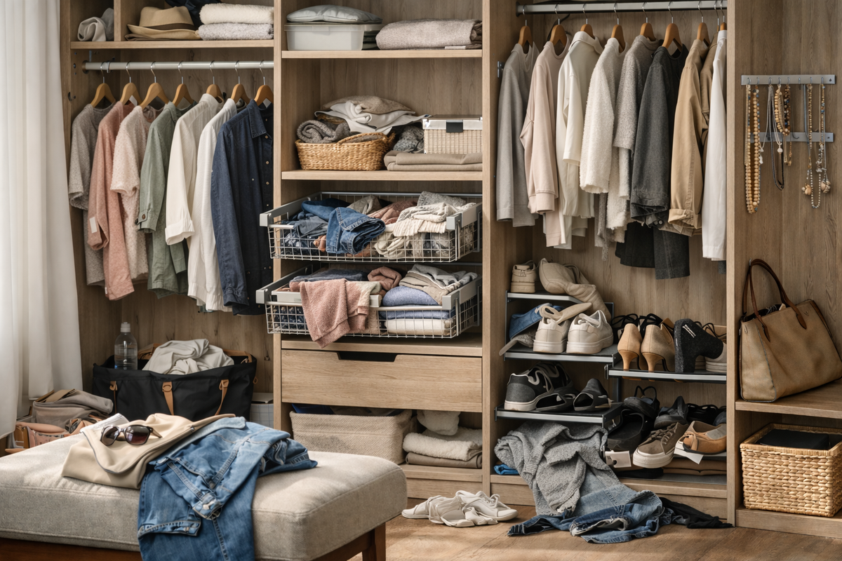 Cómo organizar tu clóset según tu rutina real, no según Pinterest – Más ...