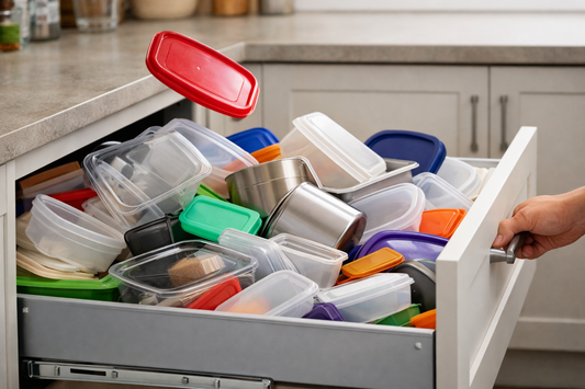 Cómo ordenar táperes y tapas sin que el cajón explote