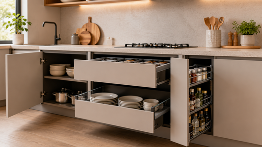 Puertas, cajones, accesorios extraíbles: Qué conviene elegir para cada zona de la cocina