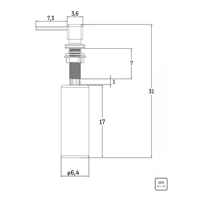 Dispensador de lavavajilla para empotrar 002