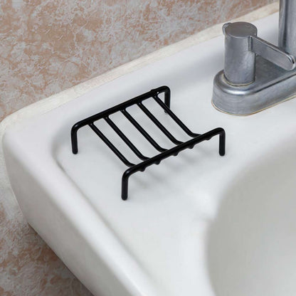 Porta jabón o esponja en color negro para lavadero de baño