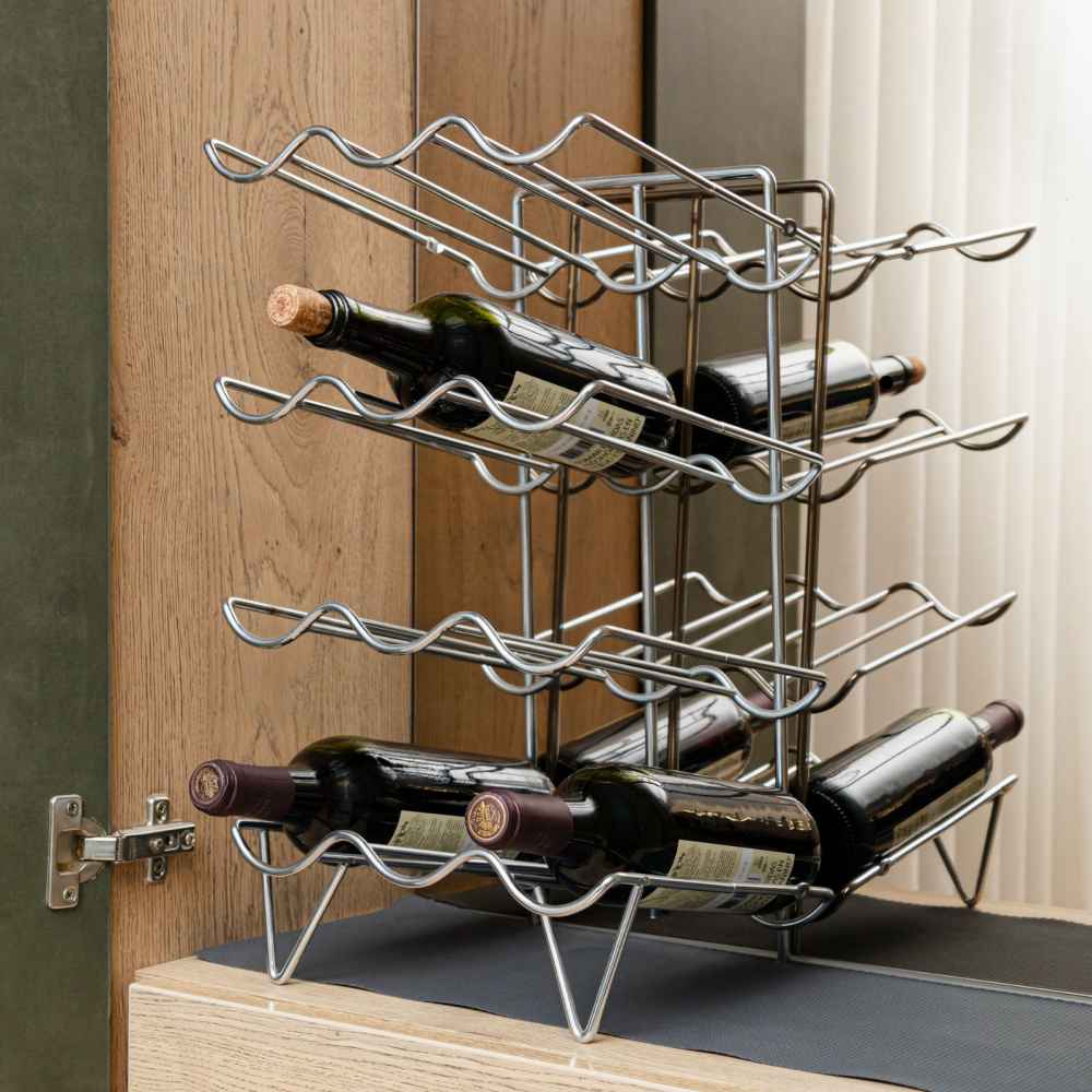 Organizador de 4 niveles para botellas de vinos