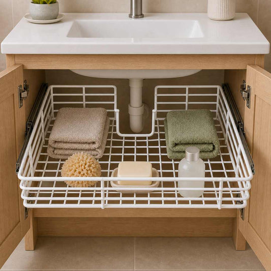 Canasta en U para mueble de lavadero