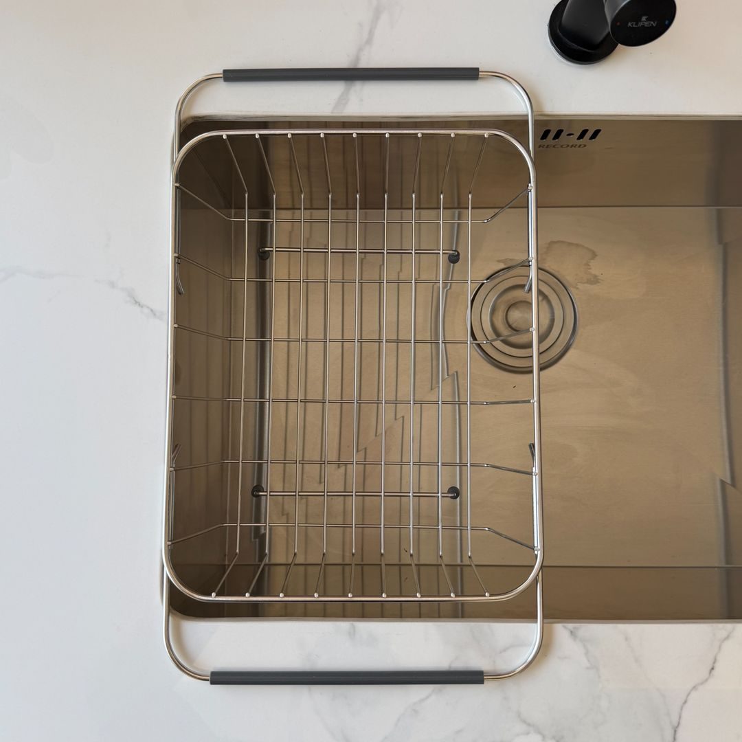 Escurridor extensible vacío, vista superior