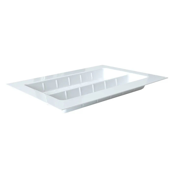 Organizador de cucharones 002 en color blanco, vacío sobre fondo blanco