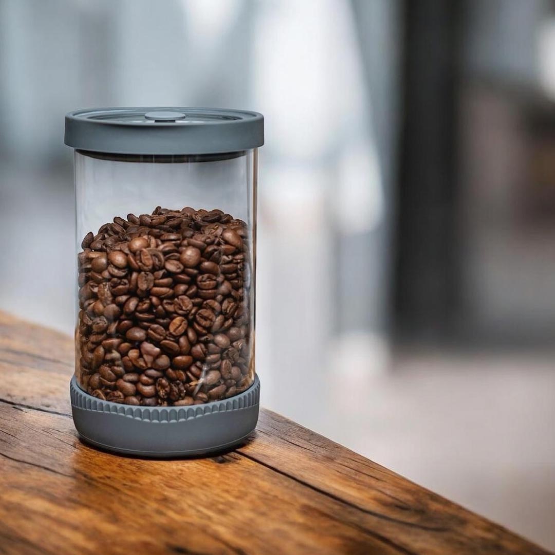 Pote de vidrio con tapa de silicona