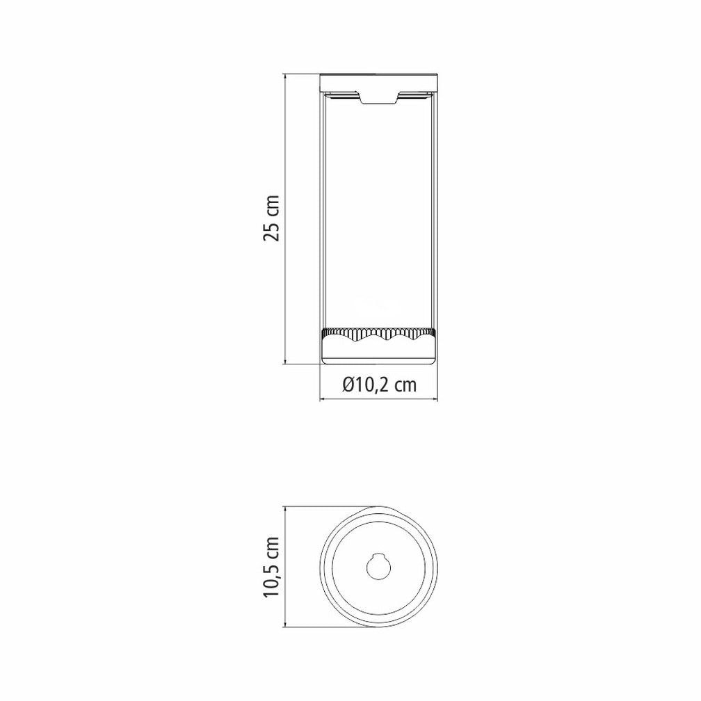 Pote de vidrio con tapa de silicona