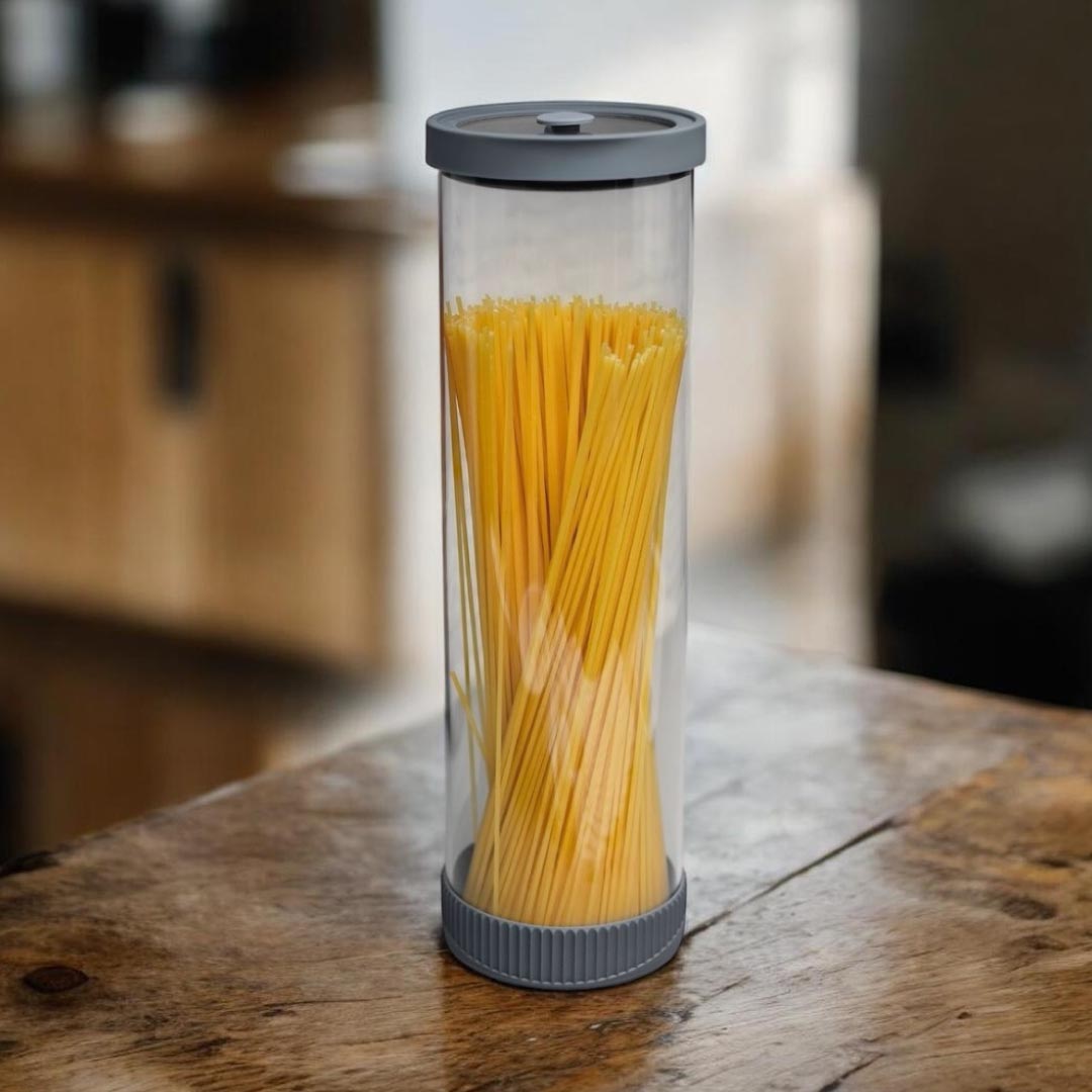 Pote de vidrio con tapa de silicona