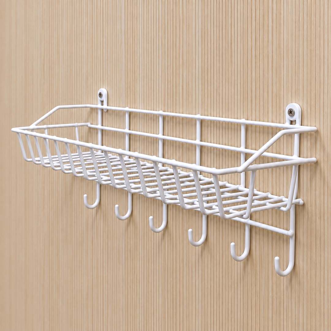 Repisa multifuncional 004 blanca para organizar condimentos y utensilios de cocina