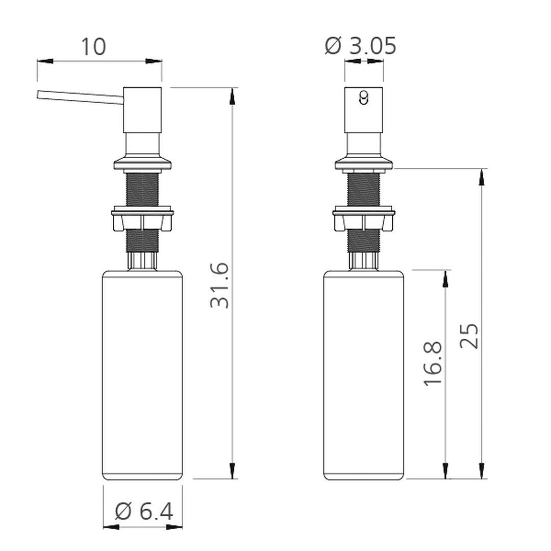 Dispensador de lavavajilla para empotrar 001